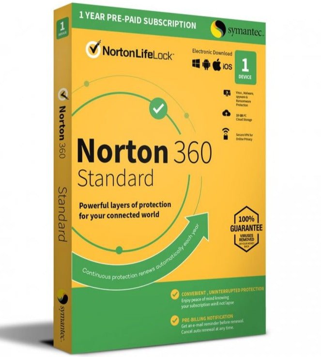 Norton Security 360 Standard - 1 zariadenie 1 rok - Norton - LicenceX.sk